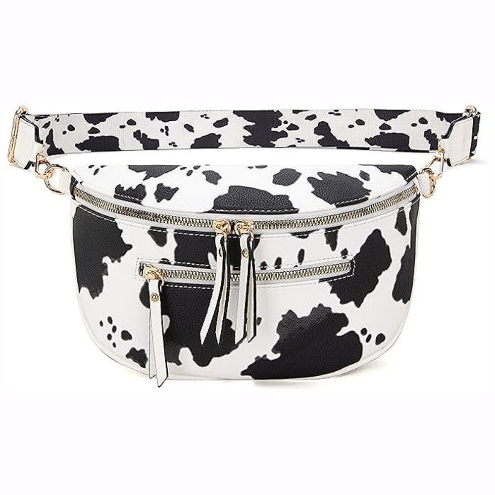 Crossbody Bags Bum Bag for Women Trendy-Cow Black - Picture 7 of 7